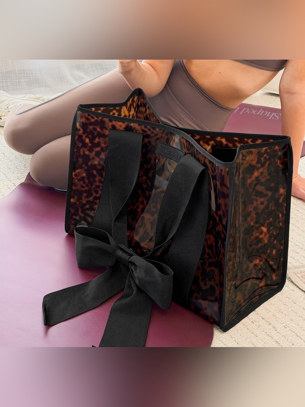 case-mate Tortoiseshell Bow Jelly Tote